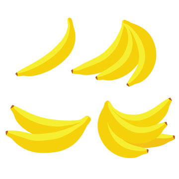 vector bananas on white background
