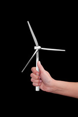 wind turbine in hands