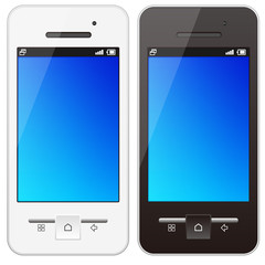 スマートフォン（ホワイト・ブラック）