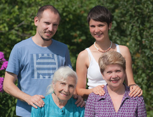 Three generations of family