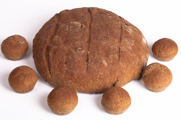 Home black rye bread with beer