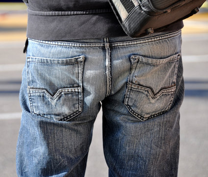 jean denim fesses pantalon