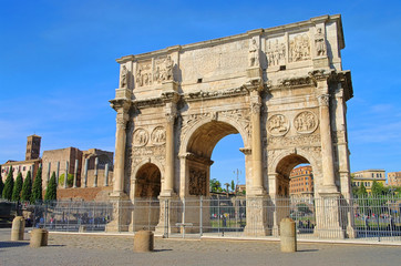 Fototapeta na wymiar Rom Konstantinsbogen - Rome Arch of Constantine 01