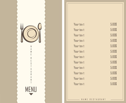restaurant menu design