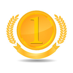 Number One Vector Gold Award