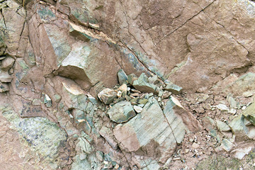 stone rock with cracks