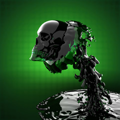 skull in liquid