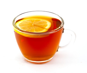 Cup of tea with lemon