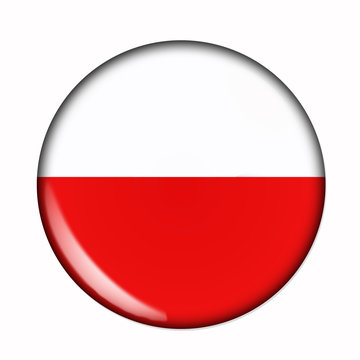 Button flag of Poland