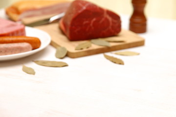 meats composition background