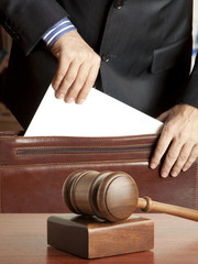 Lawyer in court