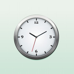 Modern clock on wall