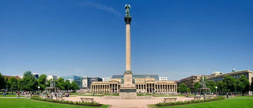 K&ouml;nigsbau und Jubil&auml;umss&auml;ule in Stuttgart