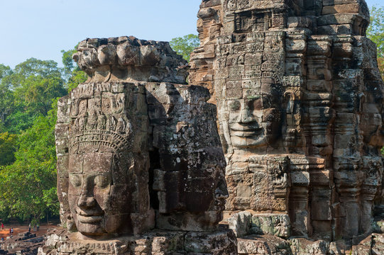 Faces of Bayon temple, Angkor, Cambodia