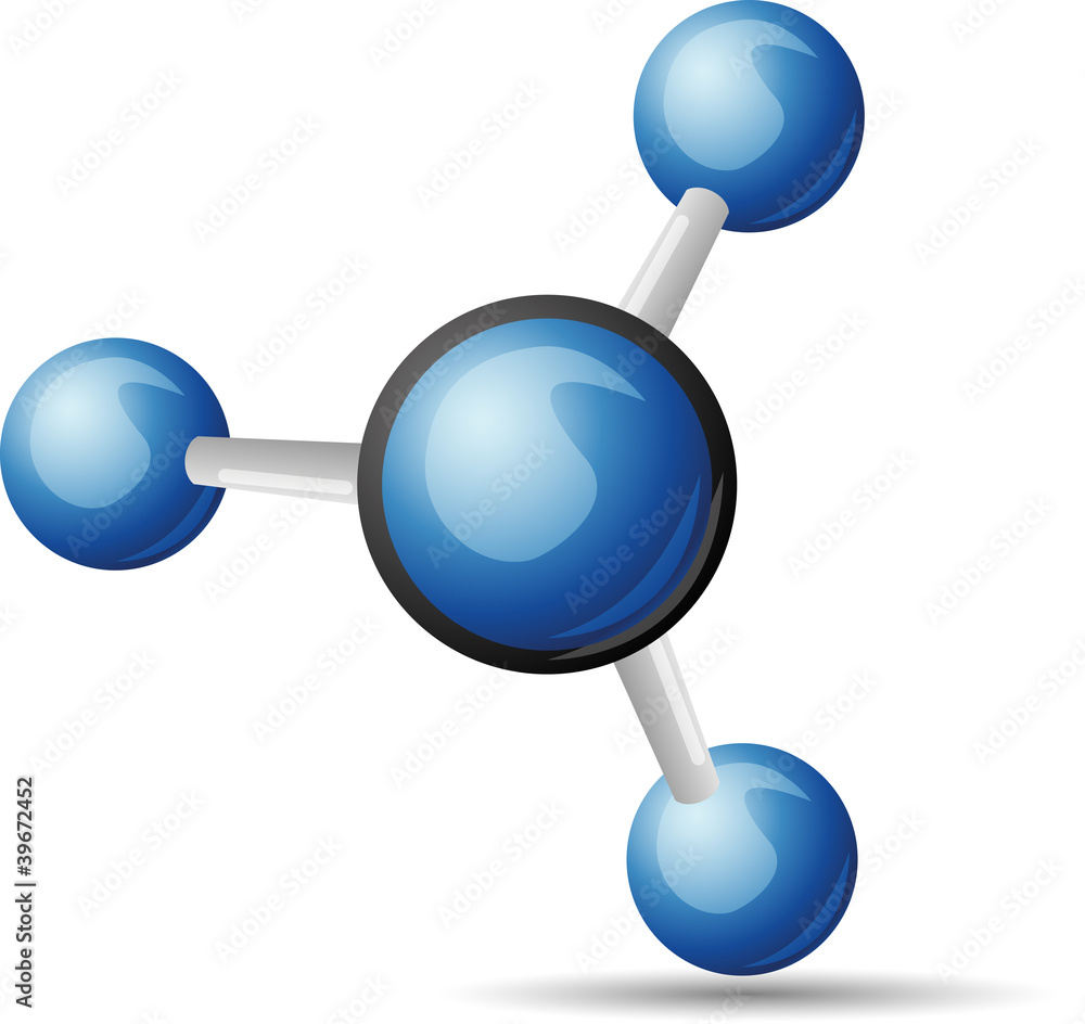 Wall mural CH4 methane  molecule