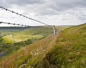 Looking down the south west coast path in Dorset