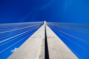 Fototapeta na wymiar Suspension Bridge Pylon