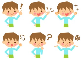 男の子　表情