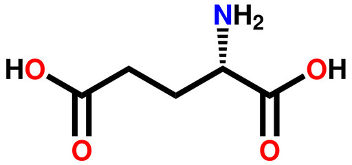 Amino acid glutamic acid structural formula