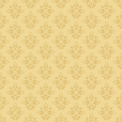 beige seamless vector floral  pattern