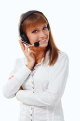 Support phone operator in headset