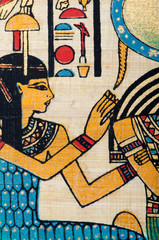 Egyptian history concept with papyrus