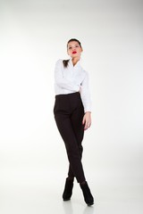 woman in suit