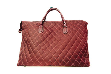 Elegant woman bag on white