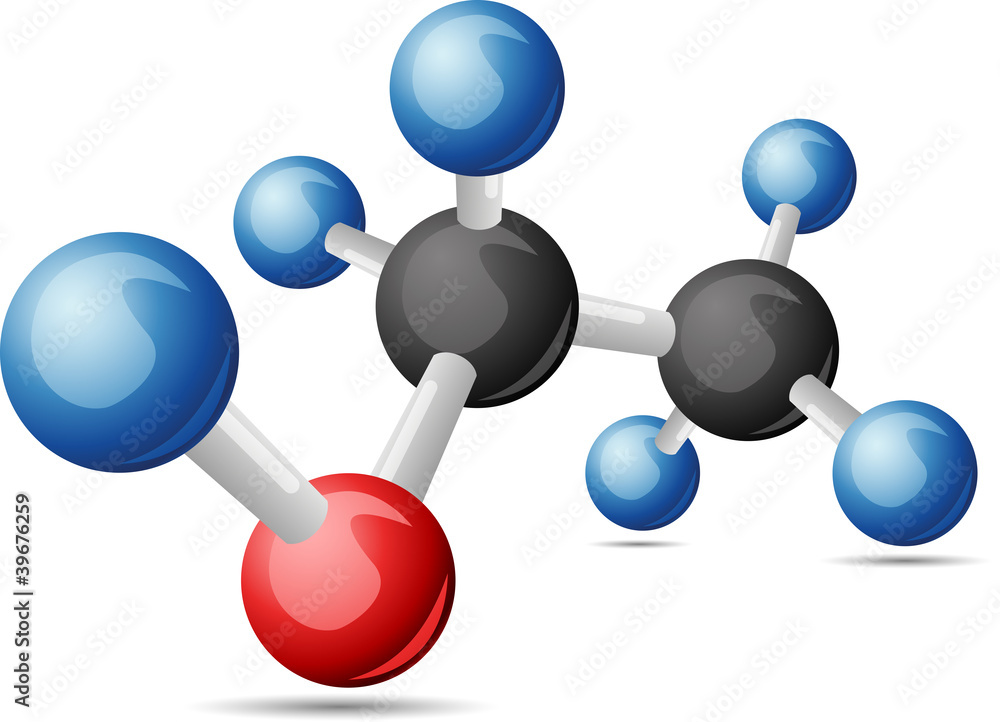 Wall mural Ethanol molecule