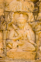Deva carving, Angkor Thom, Cambodia