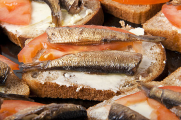Fresh, delicious sandwiches with fish