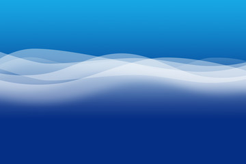 White wave on shade blue background.