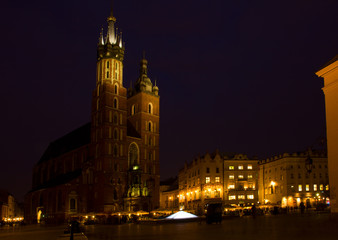 Fototapeta Market square at Krakow, Poland obraz