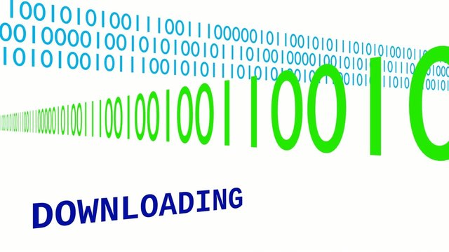 Ladeanzeige Downloading Bits in 3D, schleifbar