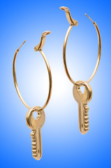 Beauty fashion concept with earrings