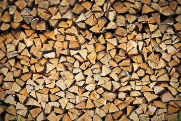 stack of split firewood