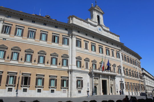 Palais Montecitorio à Rome - Italie.