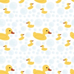 bath background with ducks and bubbles