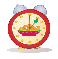 Cartoon alarm clock vector