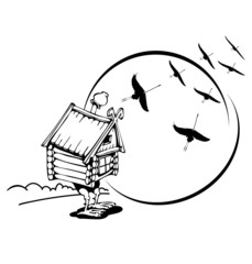 Small fairytale hut (folk character)