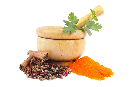 hierbas y especies de la cocina