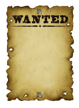 Old Western Wanted Poster