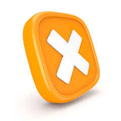 Obraz premium Cross Icon 3d render illustration