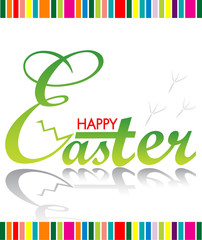 Happy Easter. Illustration on white background