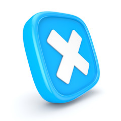 Obraz premium Cross Icon 3d render illustration