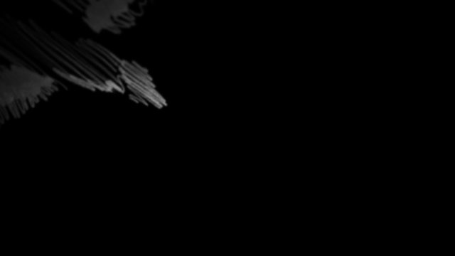 A free flying bird on black background - rotoscoping technique