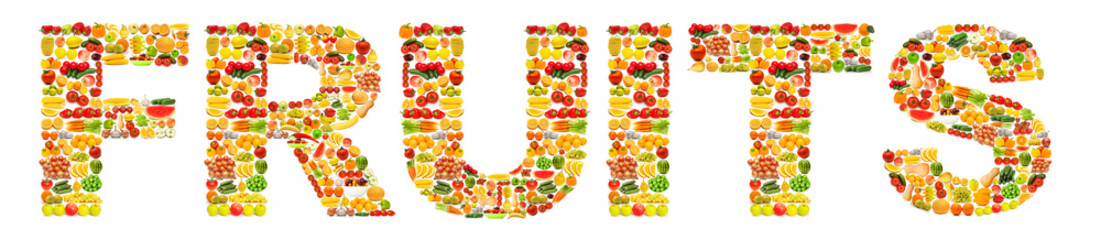 Word made of many fruits