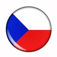 Button flag of Czech