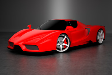 Red supercar