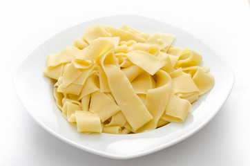 Tagliatelle on a plate